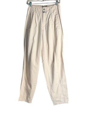 Forenza Vintage Women's Pleated Waist Pant Barrel Seamed Tan Size 8